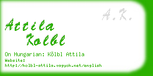 attila kolbl business card